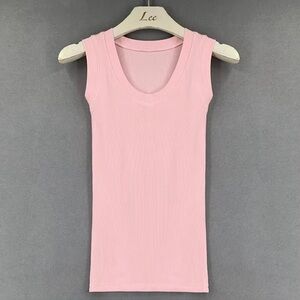 Scoop Neck Sleeveless Tank with Ribbed Texture